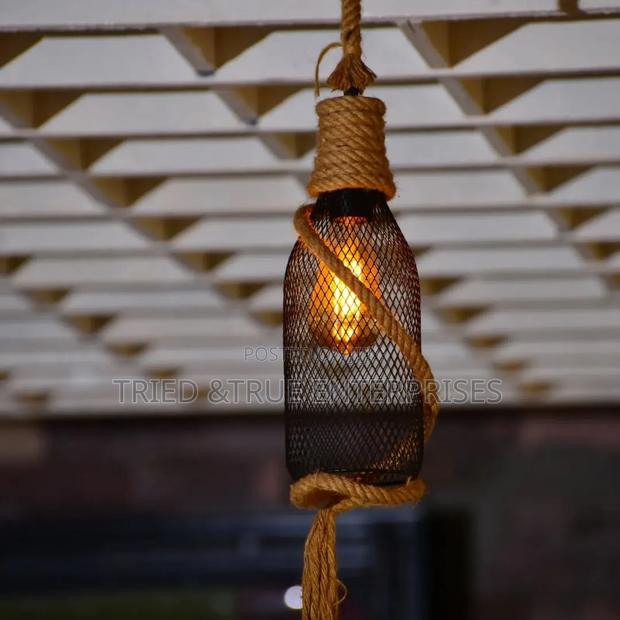Unique Single Rope and Mesh Pendant Light Qz4ew