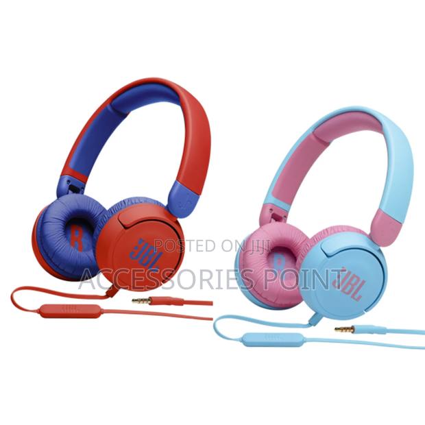JBL Jr 310 Red-Blue Kids Safe Original Headpones + Warranty