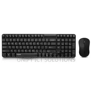 Rapoo Wireless Optical Mouse Keyboard, Black - X1810