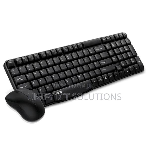 Rapoo Wireless Optical Mouse Keyboard, Black - X1810 - thumbnail 2