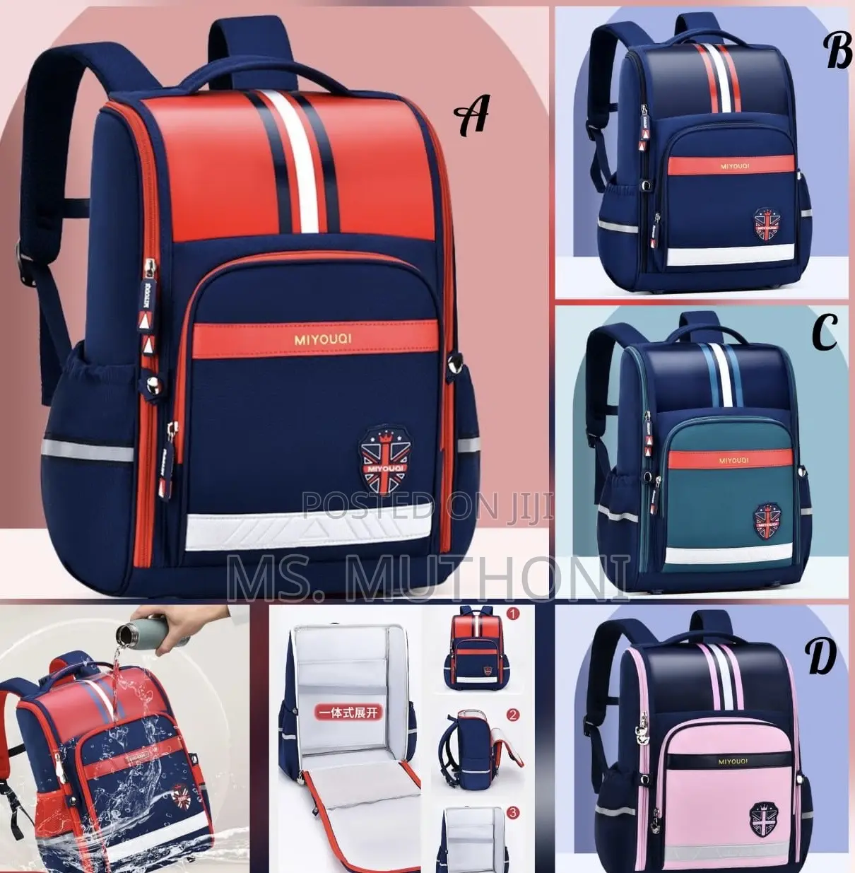 Kids Waterproof School Bags