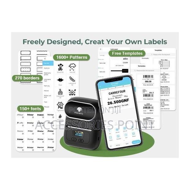 Phomemo M110 Barcode/Sticker/Label Printer-bluetooth~Inkless - thumbnail 5