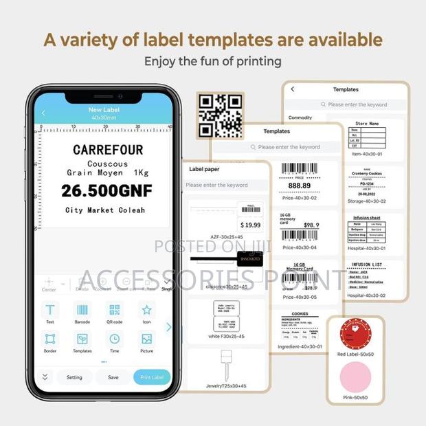 Phomemo M110 Barcode/Sticker/Label Printer-bluetooth~Inkless - thumbnail 8