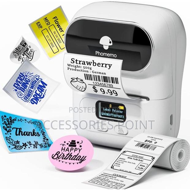 Phomemo M110 Barcode/Sticker/Label Printer-bluetooth~Inkless - thumbnail 2