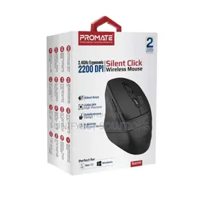 Promate 2200 DPI Silent Click Ergonomic Wireless Mouse