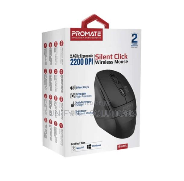 Promate 2200 DPI Silent Click Ergonomic Wireless Mouse - thumbnail 2