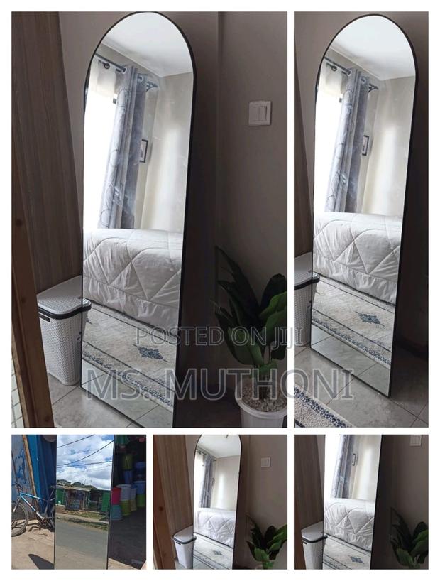 One Sided Curved Classy Refined Decorative Mirror - main view