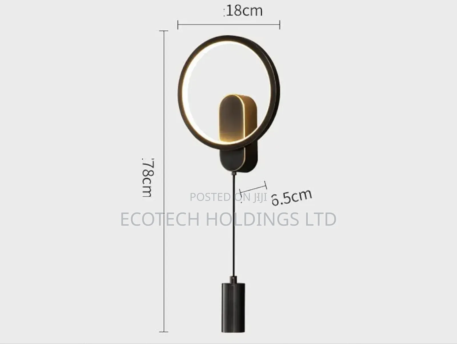 Black Modern LED Nordic Wall Bracket Light Tv9ky