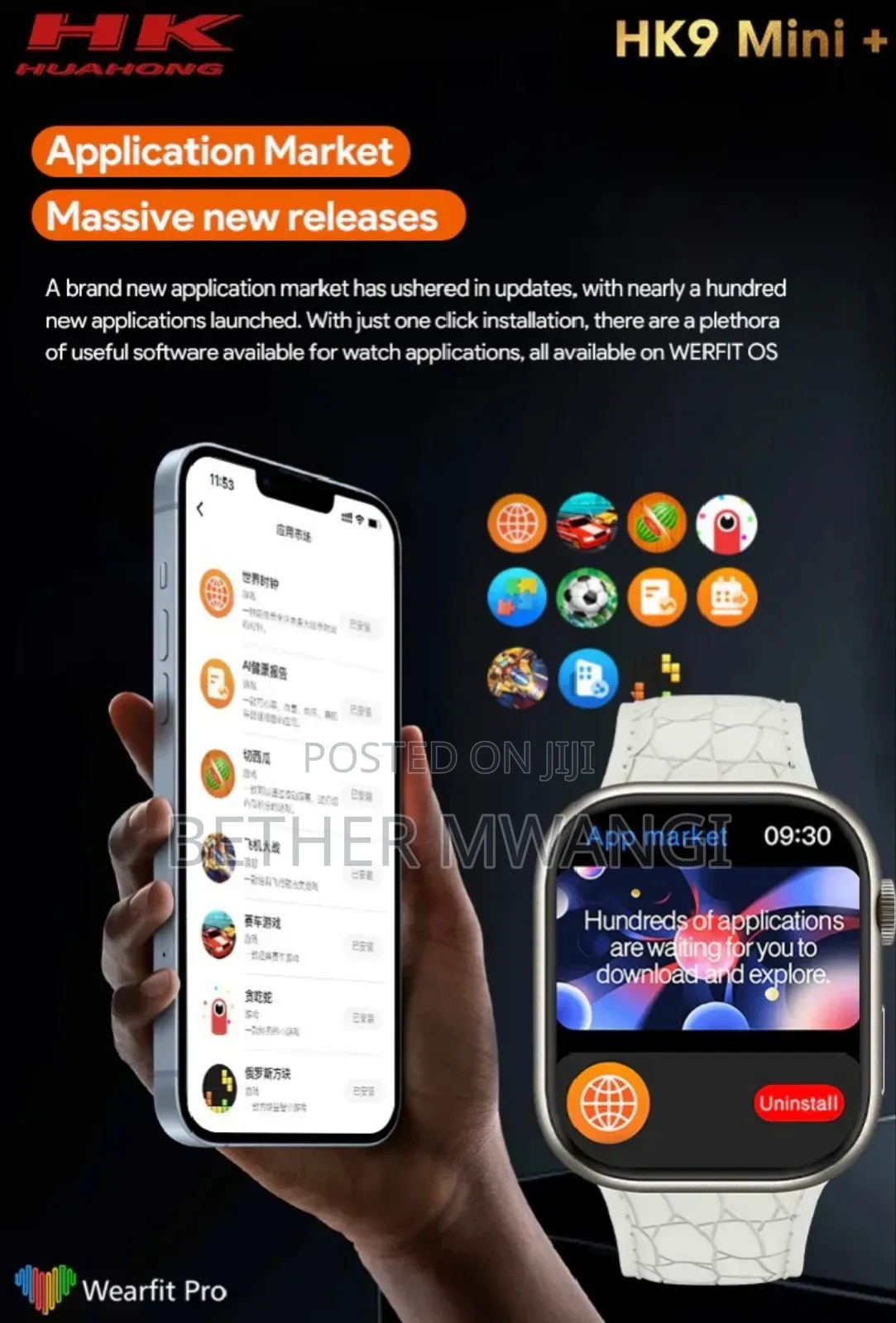 HK9 Mini Pro Plus Smart Watch(Perfect Apple Watch Dupe)