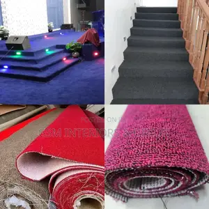 Wall to Wall Carpets With Lights Blue