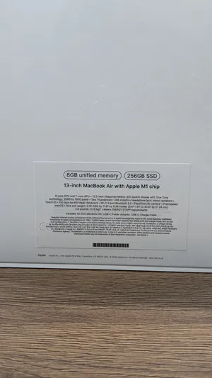 New Laptop Apple MacBook Air 8GB Apple M1 SSD 256GB