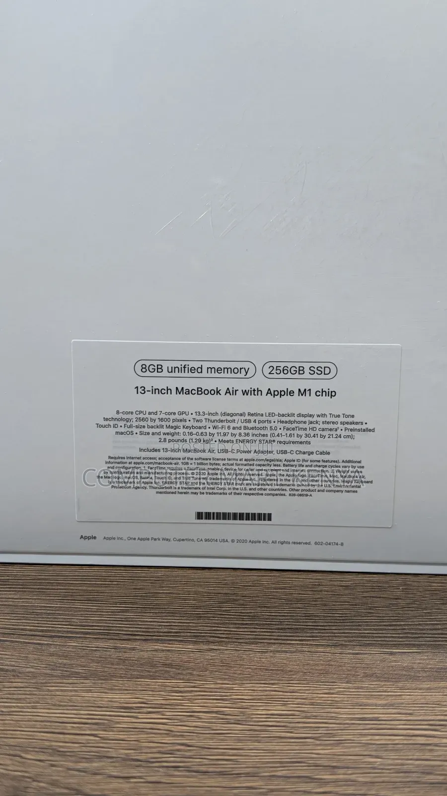 New Laptop Apple MacBook Air 8GB Apple M1 SSD 256GB
