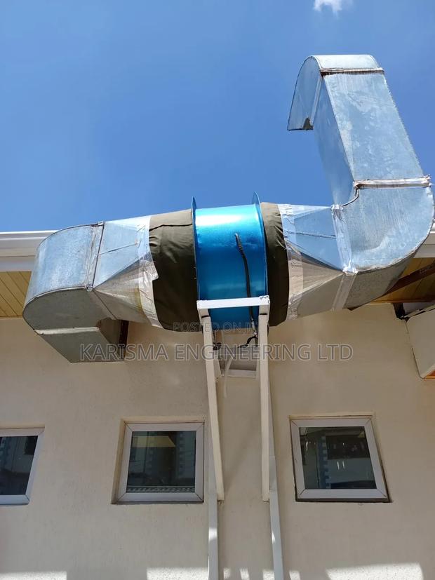 Kitchen Hood Ducting Pipes Installation - main view