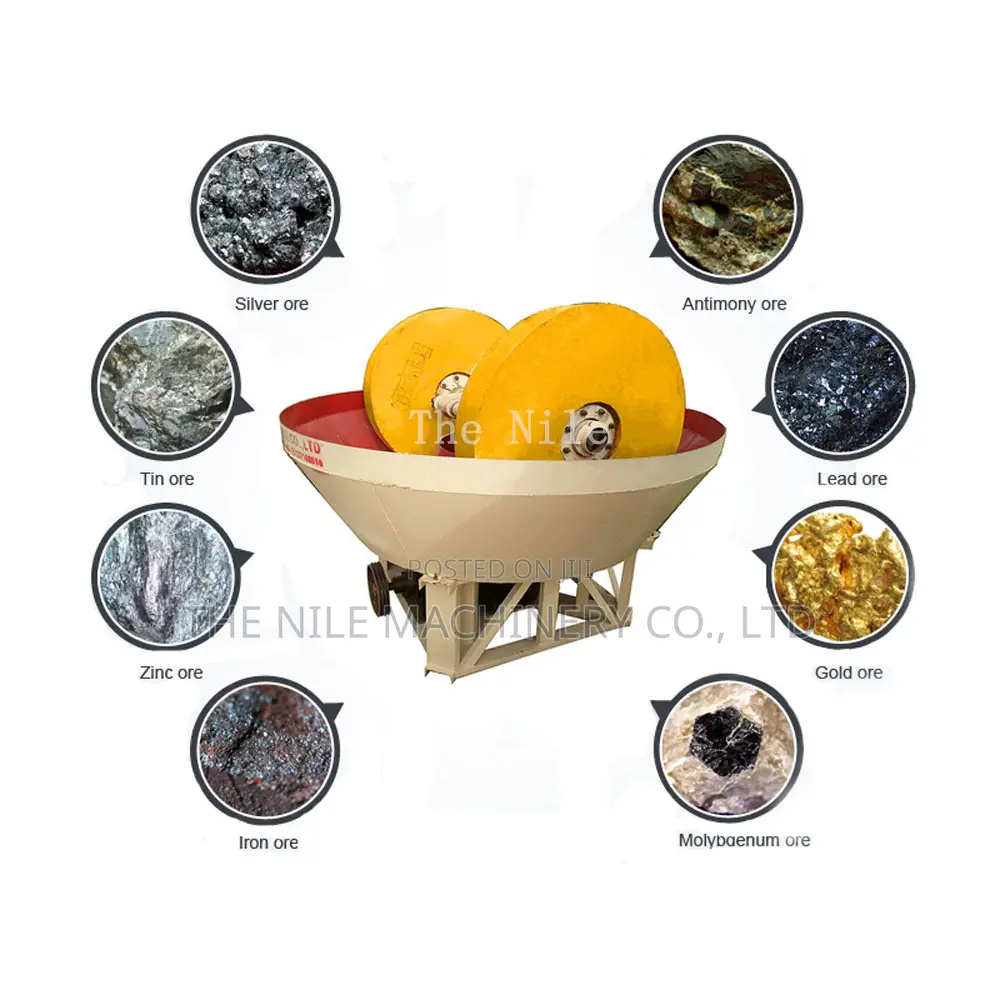 Low Pollution Low Cost Gold Ore Dressing Wet Pan Mill