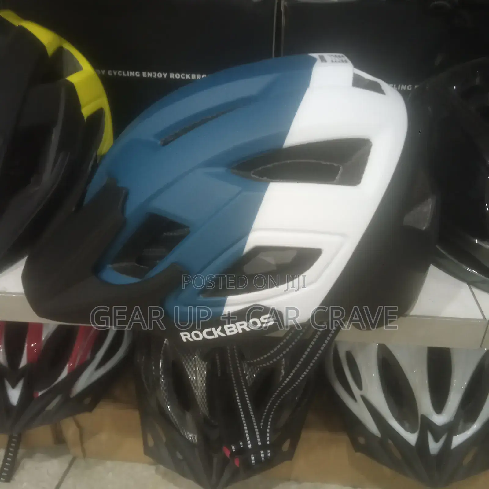 Black - Blue - White Mountain Bike Trail Helmet