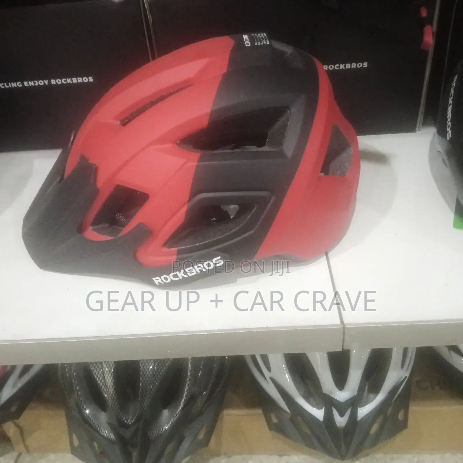 Red-Black Off-Road Cycling Helmet