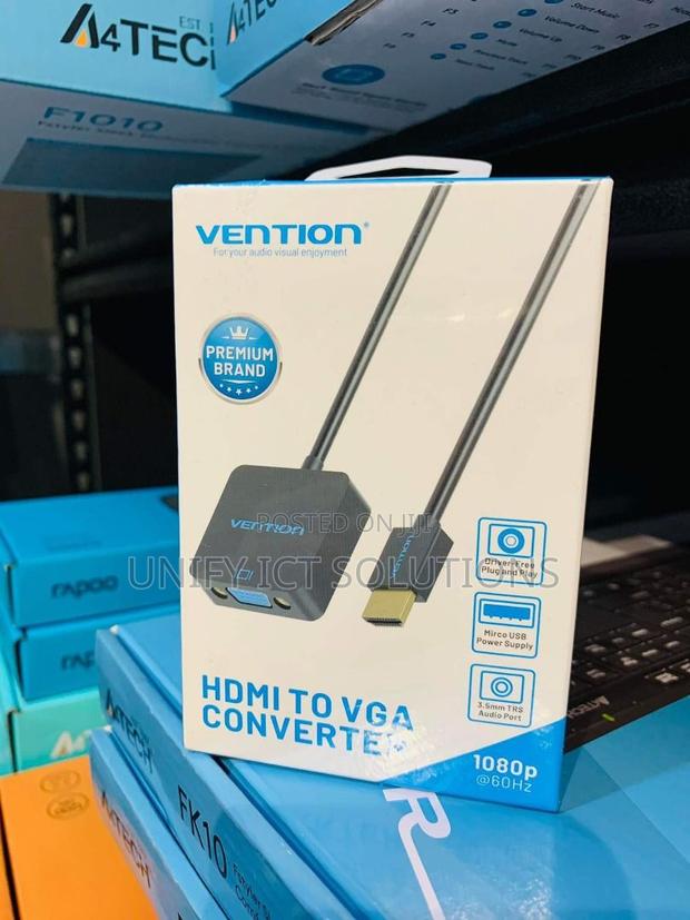 Vention Flat HDMI to VGA Converter With Female Micro USB