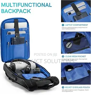 Kingsons Laptop Foldable Backpack 15.6"