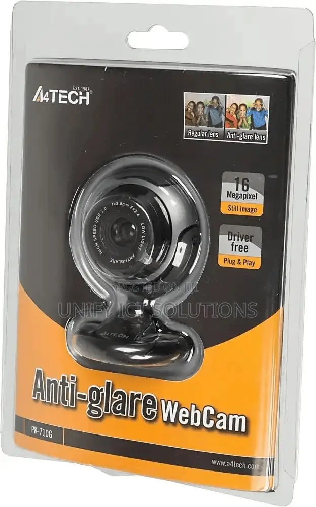 A4TECH (PK-710G) Anti Glare Webcam ,480p, 30fps,
