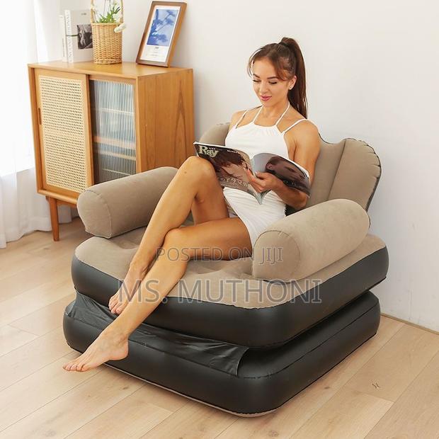5 in 1 Inflatable Couch Lazy Sofa Bed - thumbnail 3