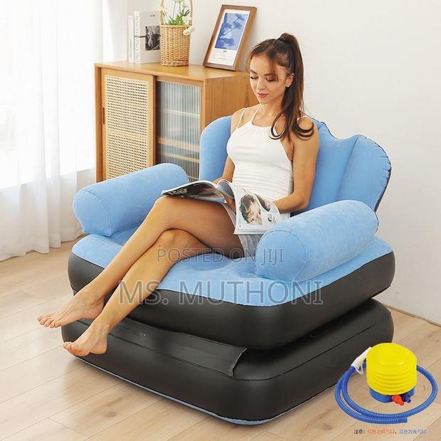 5 in 1 Inflatable Couch Lazy Sofa Bed - thumbnail 2