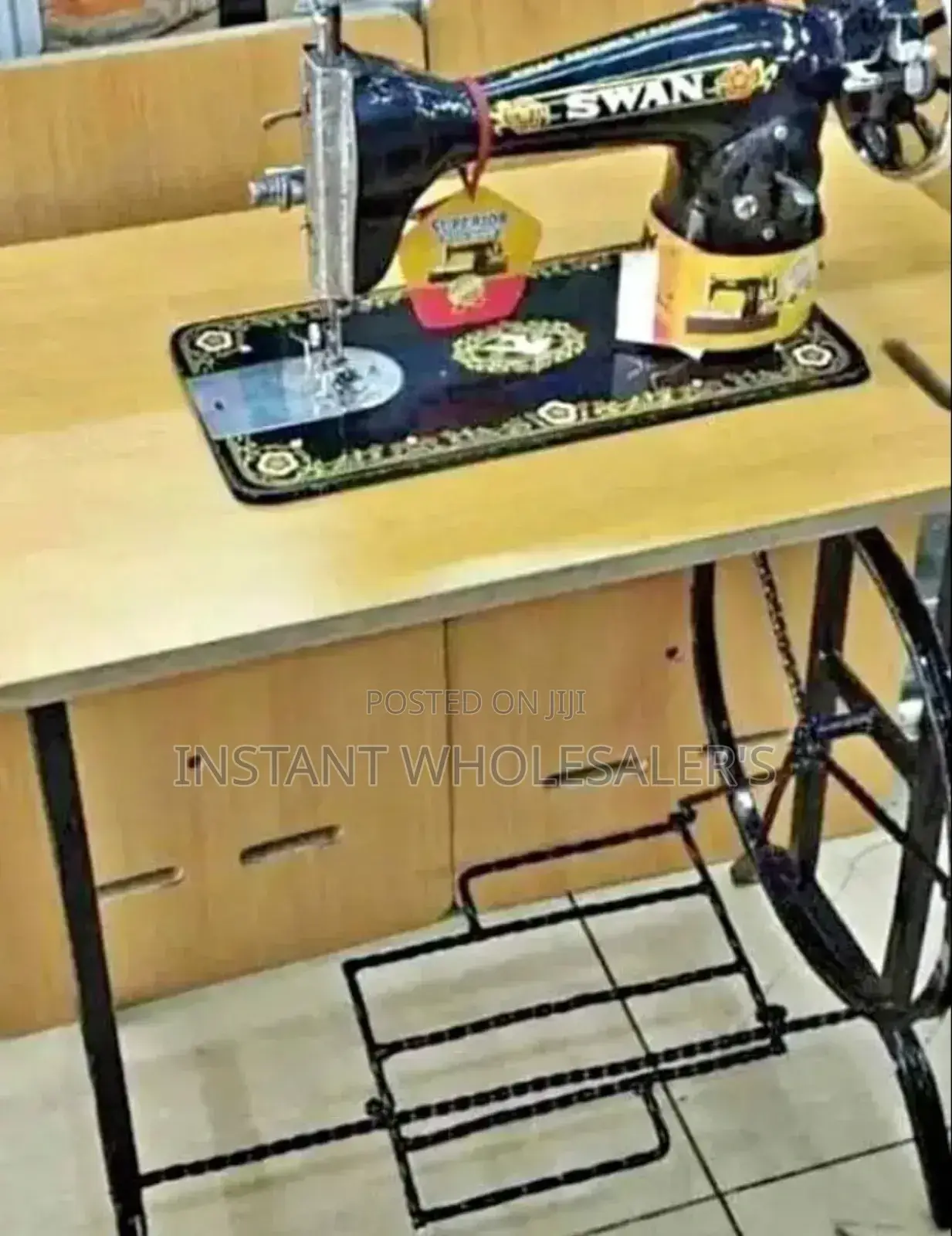 Complete Swan Sewing Machine and Table