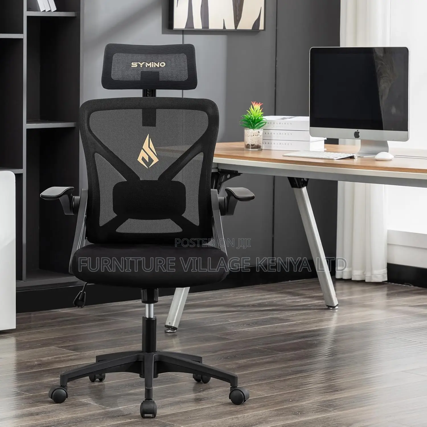 Executive Seats; High-Back Orthopedic Office Seat in Black