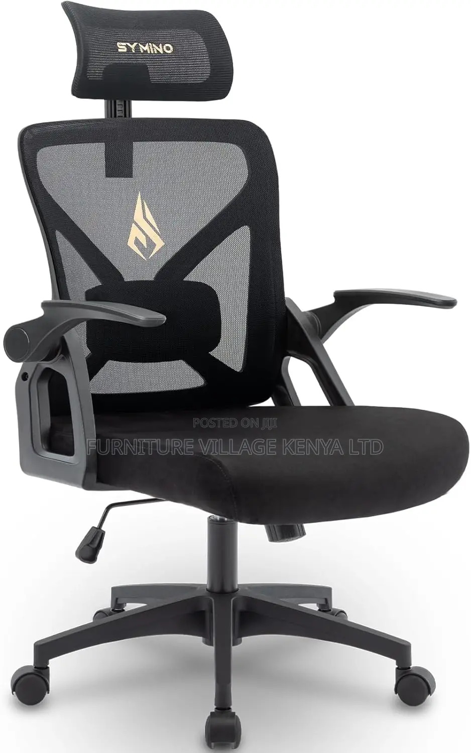 Executive Seats; High-Back Orthopedic Office Seat in Black