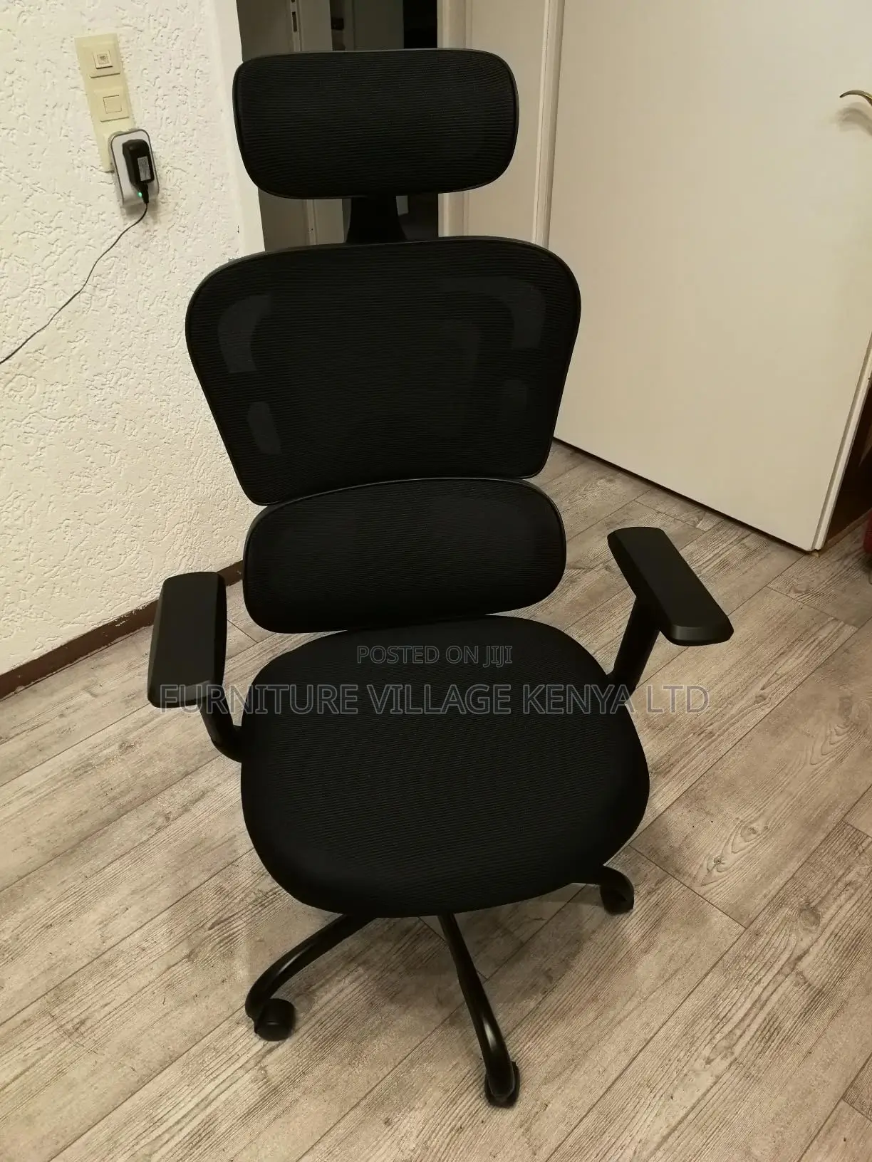 Office Seats; Executive High-Back Orthopedic Chair in Black