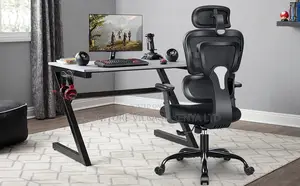 Office Seats; Executive High-Back Orthopedic Chair in Black
