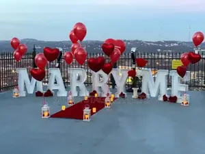 "Marry Me" Big Marquee Letters for Proposal