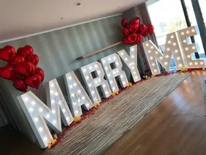 "Marry Me" Big Marquee Letters for Proposal