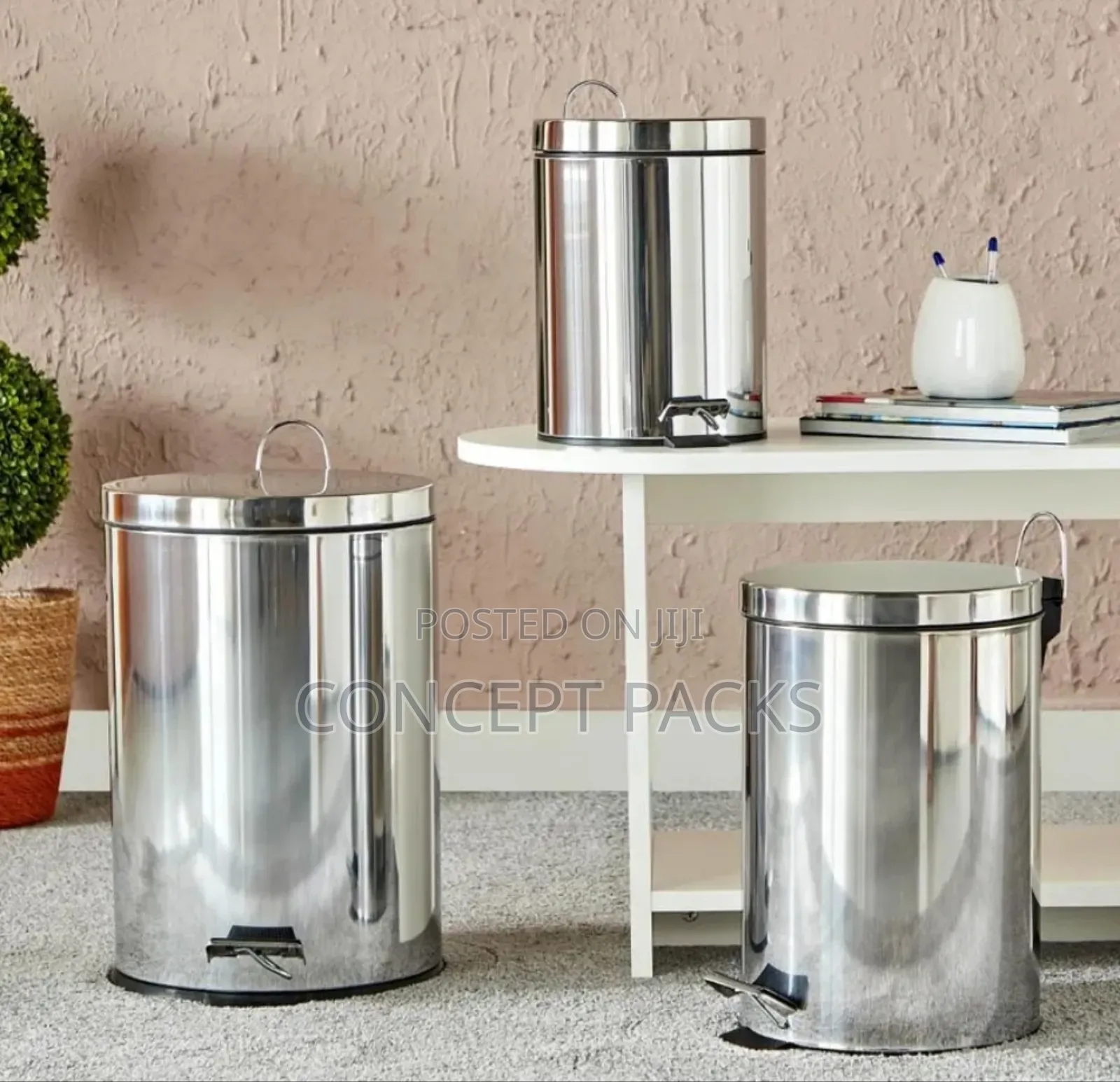 Pedal Bin Round Stainless Steel 20l