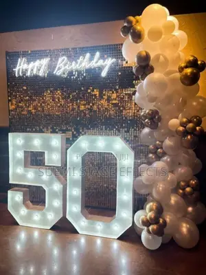 Bright "Happy Birthday" Marquee Letters for Celebrations