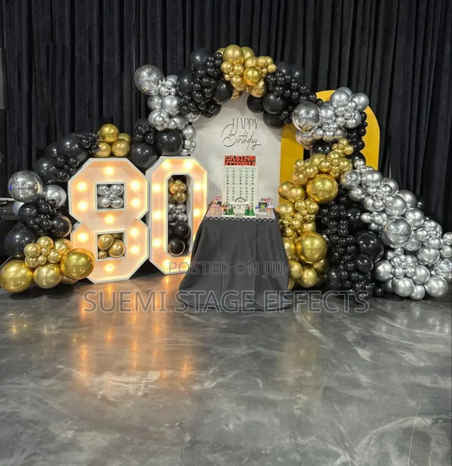 Bright "Happy Birthday" Marquee Letters for Celebrations
