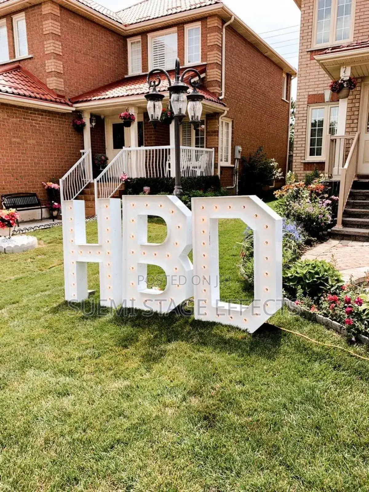 Bright "Happy Birthday" Marquee Letters for Celebrations