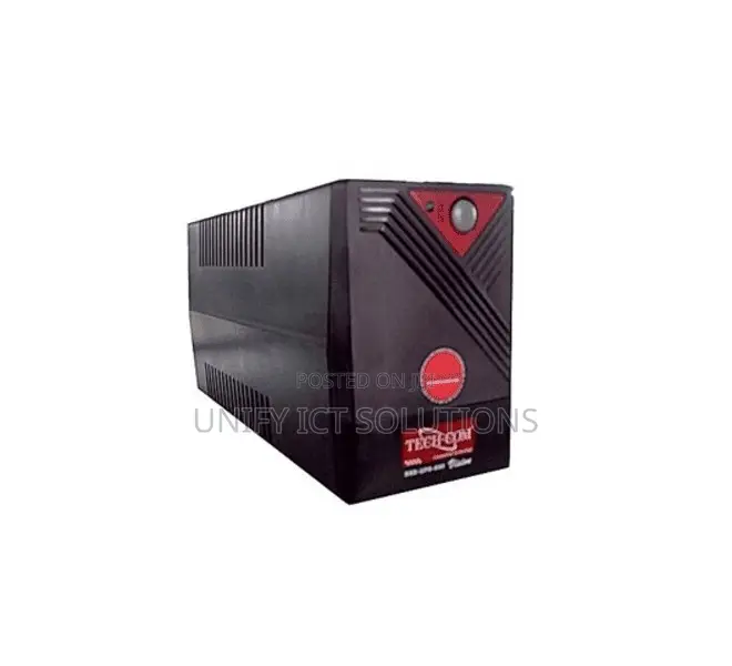 Tech-Com 650VA Line Interactive UPS - Black