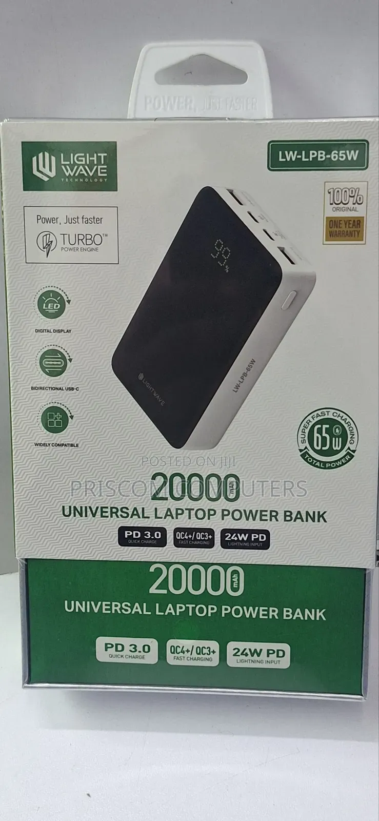 20000 Mah Universal Laptop Power Bank With 1 Year Warranty