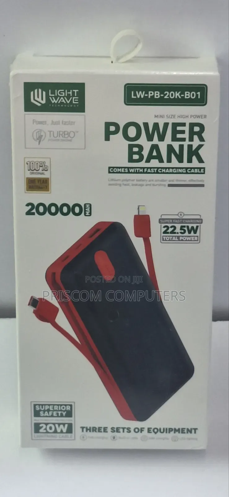 Lightwave Power Bank With One Year Warranty
