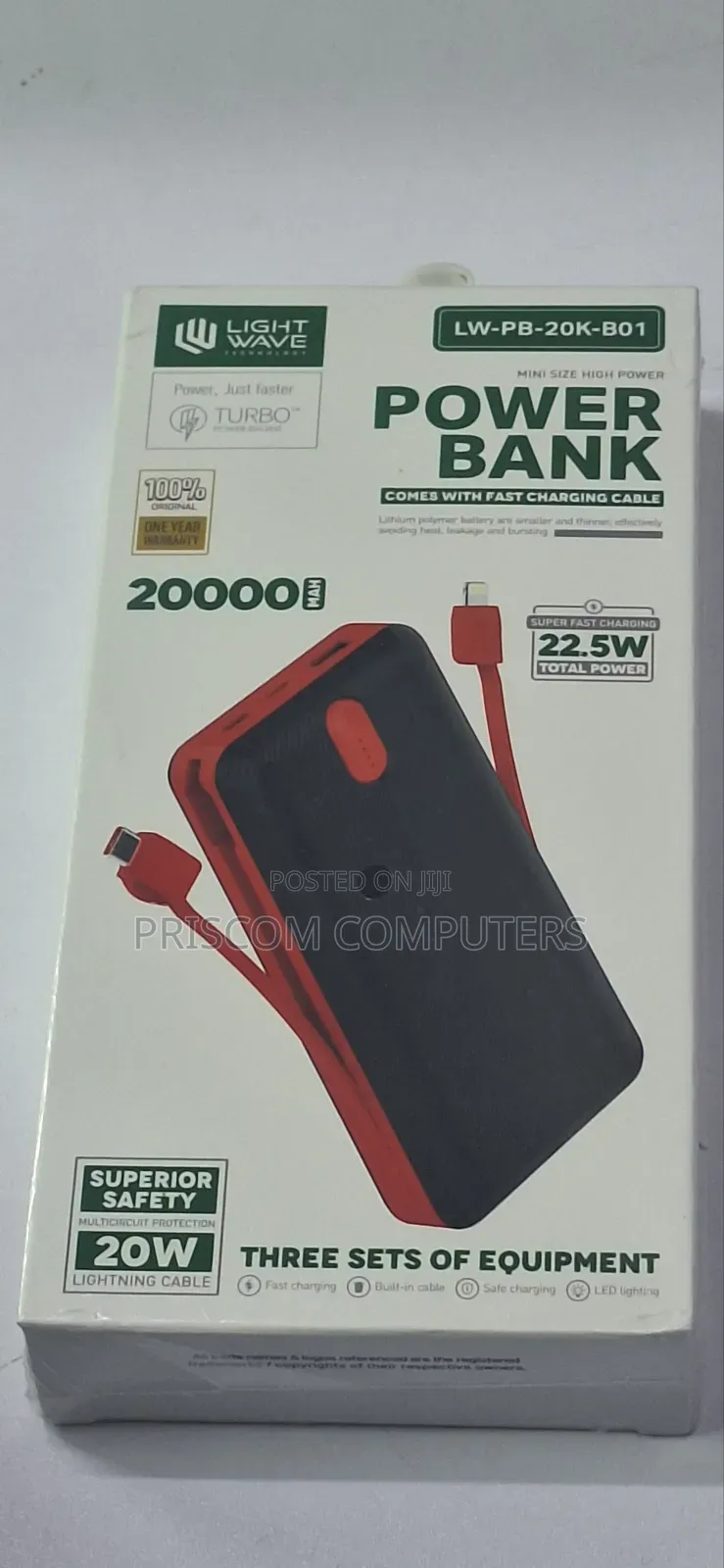 20000MAH Superfast Lightwave Power Bank