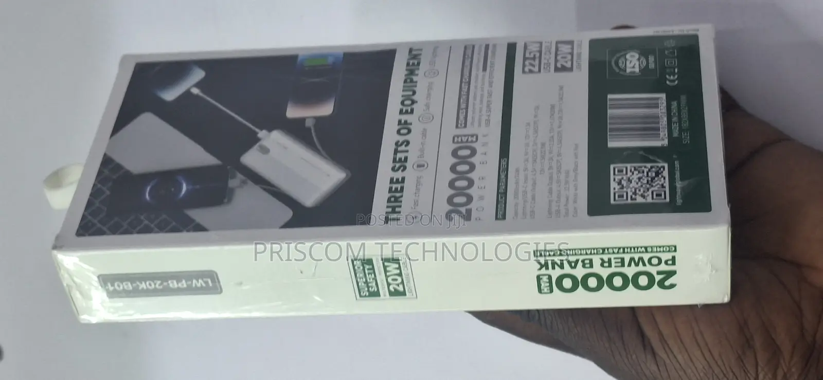 20000MAH Lightwave Power Bank 22.5W With 1 Year Warranty