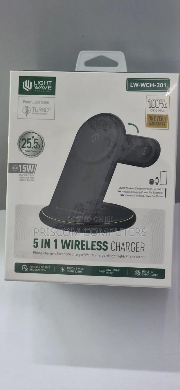Lightwave Wireless Charger for Phones, Earphones, Watch