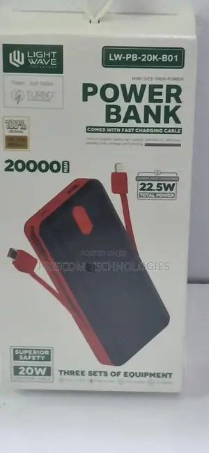 Lightwave Power Bank Super Fast Charging
