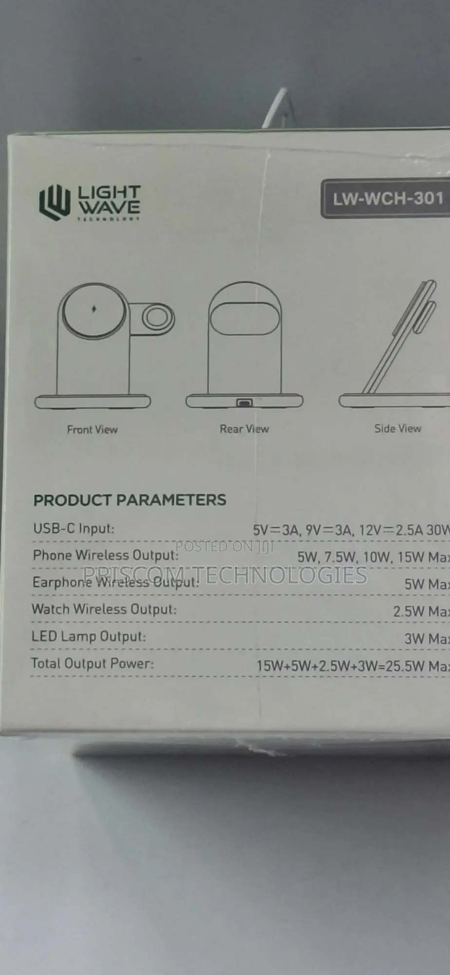 Lightwave 5 in 1 Wireless Charger for Phones, Earphones, Wat