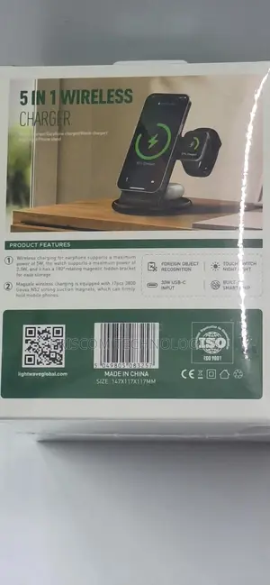 Lightwave 5 in 1 Wireless Charger for Phones, Earphones, Wat