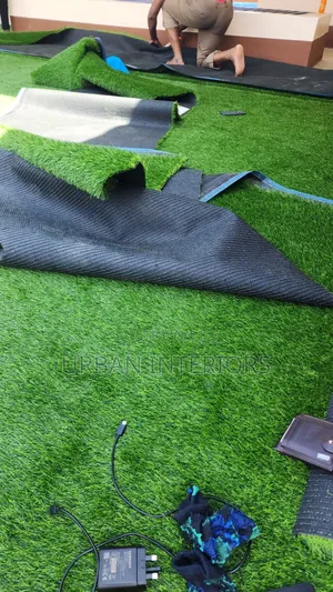 Grass Carpet With A Black Cover
