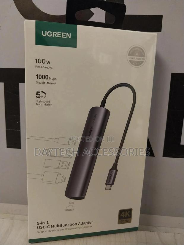 Ugreen Ultra Slim 5-in-1 Usb C to 2*Usb 3.0 + Hdmi + Rj45