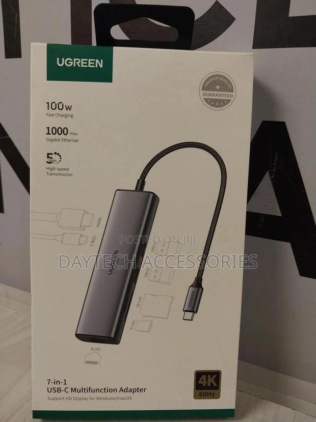 Ugreen 7-in-1 Usb C Hub 60hz Hdmi With Gigabit Ethernet