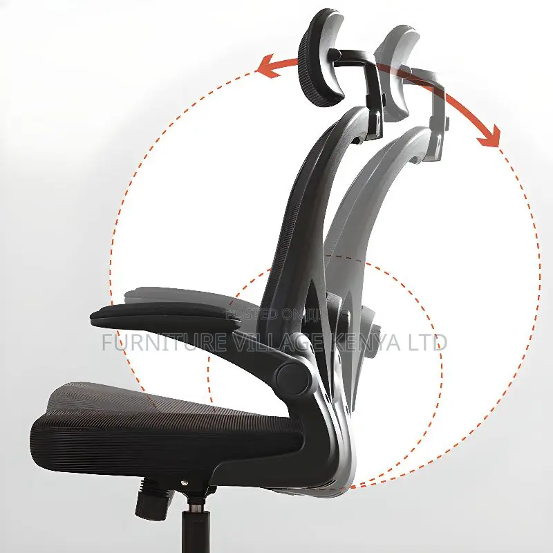 Midnight Black Ergonomic Mesh Study Chair