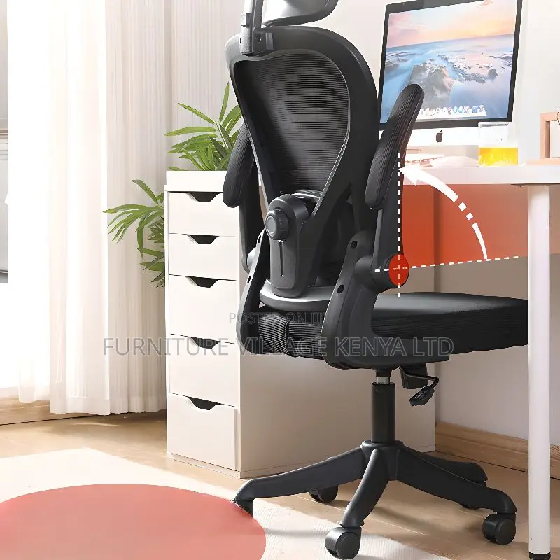 Midnight Black Ergonomic Mesh Study Chair